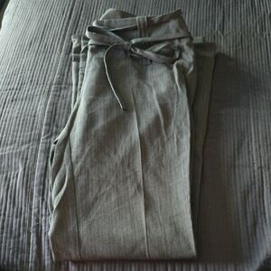 XI Women's Gray Work Pant With Stribg Tie